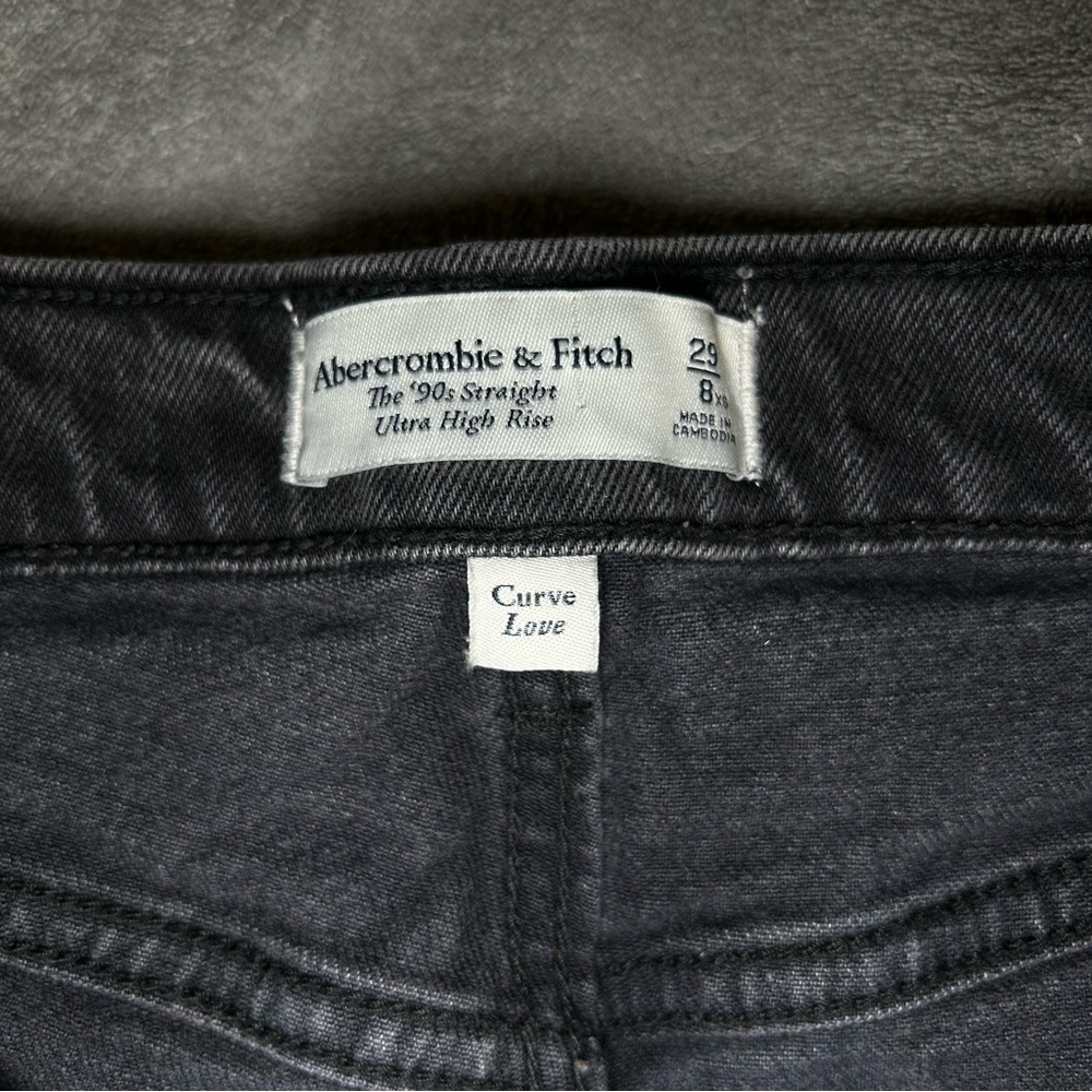 Abercrombie & Fitch Straight Leg Jeans — Washed Black - Picture 11 of 11